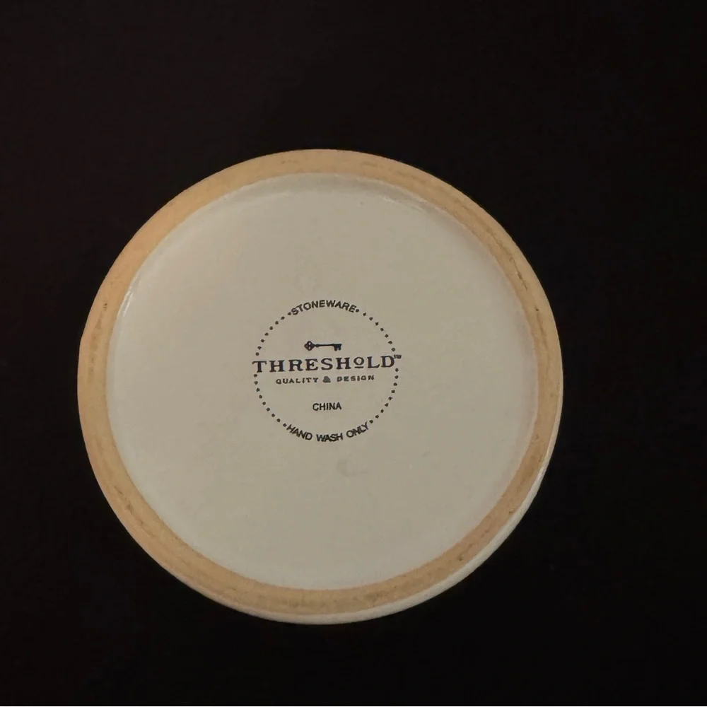 Threshold | Vintage Small Ceramic Jar with Chalkboard Accent